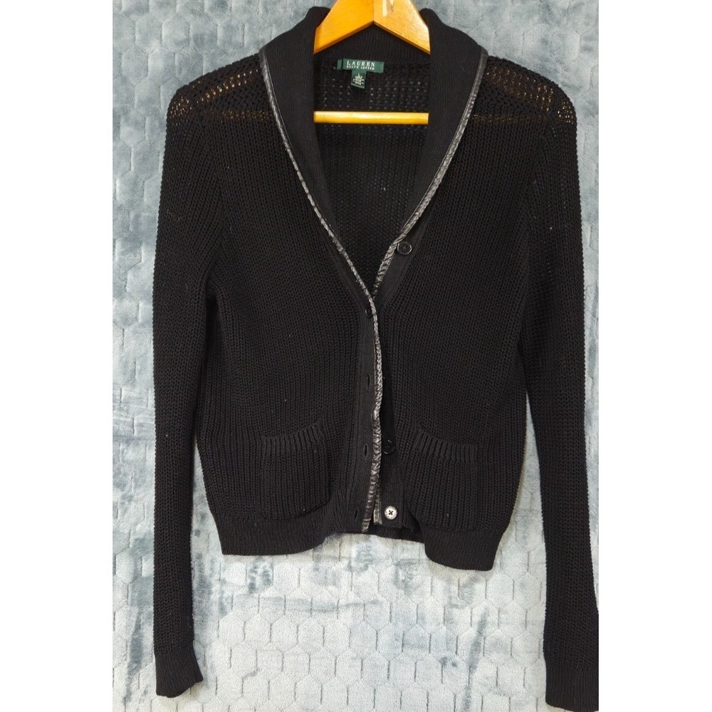 Lauren Ralph Lauren LRL Women's 100% Cotton‎ Long Sleeve Cardigan